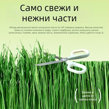 Yee зайче сено — 12 вида: тимотийска трева, люцерна, овес, мента, цикорий; суха храна за домашни любимци, 500 g, 1 пакет
