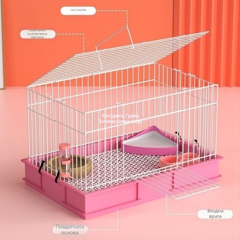 Домашна клетка за зайци, защита от пръски, за зайци и морски прасенца, усилена конструкция (Материал: пластмаса; Бранд: GUOJJ; Категория: гнездова клетка за домашни любимци)
