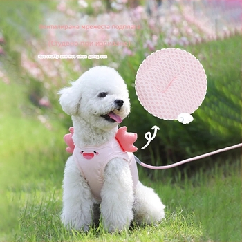 Котешка жилетка‑презрамка за котки и малки кучета, полиестер, фиксиран размер