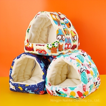 Памучно гнездо за папагали и други птици – хамак с тигров принт за зимния период; произход Хебей; възможна частна марка