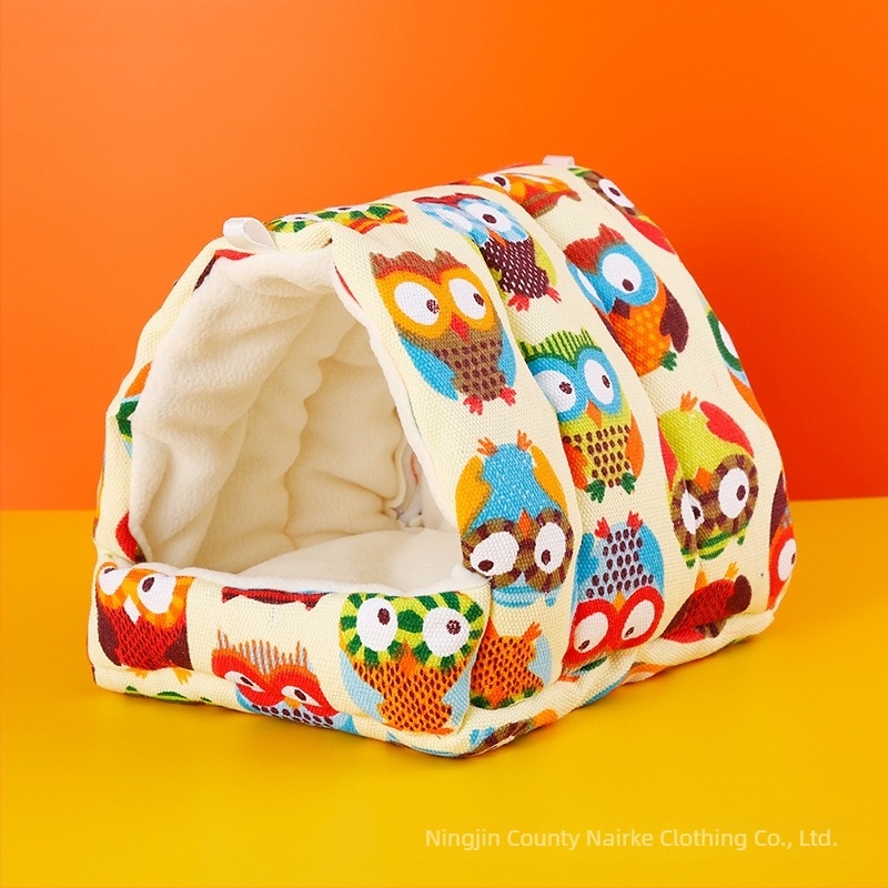 Памучно гнездо за папагали и други птици – хамак с тигров принт за зимния период; произход Хебей; възможна частна марка