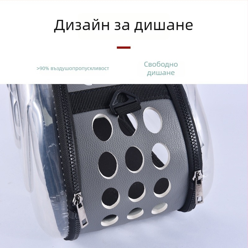 KUCHI Чанта за пренасяне на домашни любимци – прозрачен, преносим твърд пластмасов носител за кучета и котки, капацитет 50, произход Zhejiang