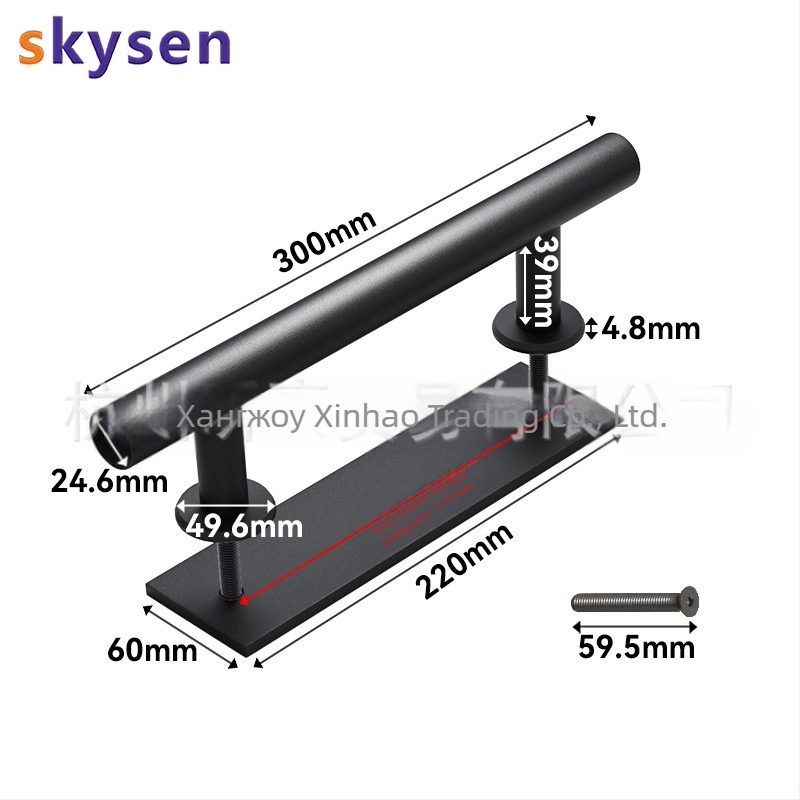 Дръжка за хамбарна врата, двустранна, от неръждаема стомана 304 и въглеродна стомана, повърхност: електростатично покритие и текстурирана повърхност, за плъзгащи се врати