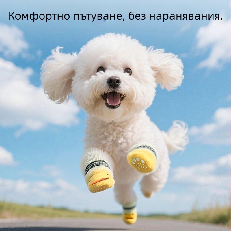 Чорапи за кучета с Cartoon рисунка, памук, Twill тъкане, Jacquard обработка, за пролет и есен