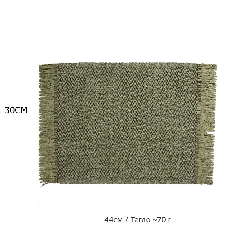 Плетена хартиена подложка за маса – екологична, топлоизолация, предпазва от изгаряния, декоративна подложка; материал: хартия; узор: еднотонен; форма: кръгла, квадратна, неправилна; биоразградимо