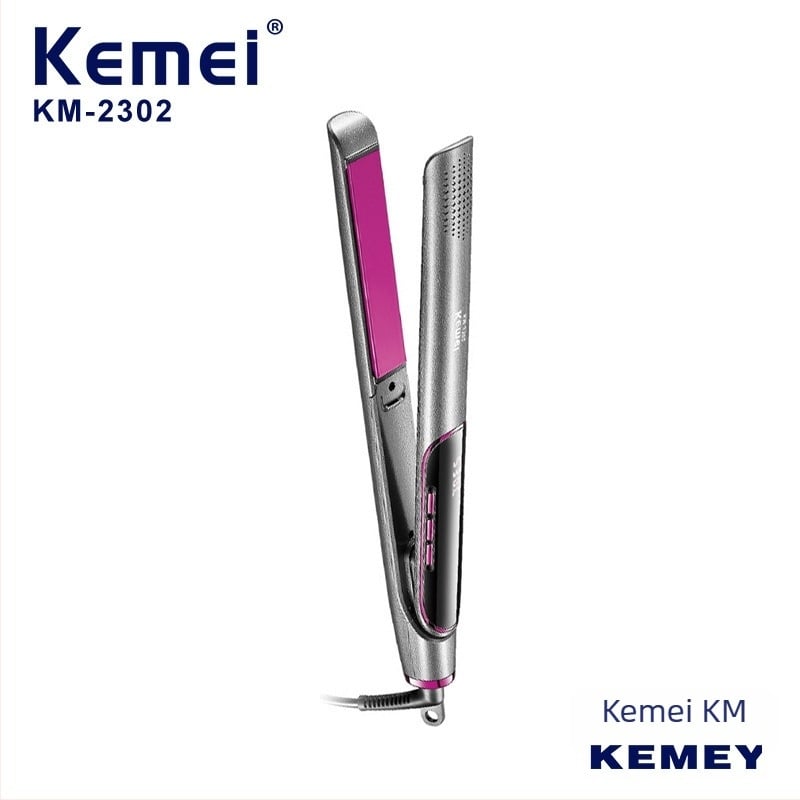 Kemei KM-2302 преса за коса с PTC нагревател, диаметър на нагревателя под 15 мм, 10 степени температура, 55W, 220V