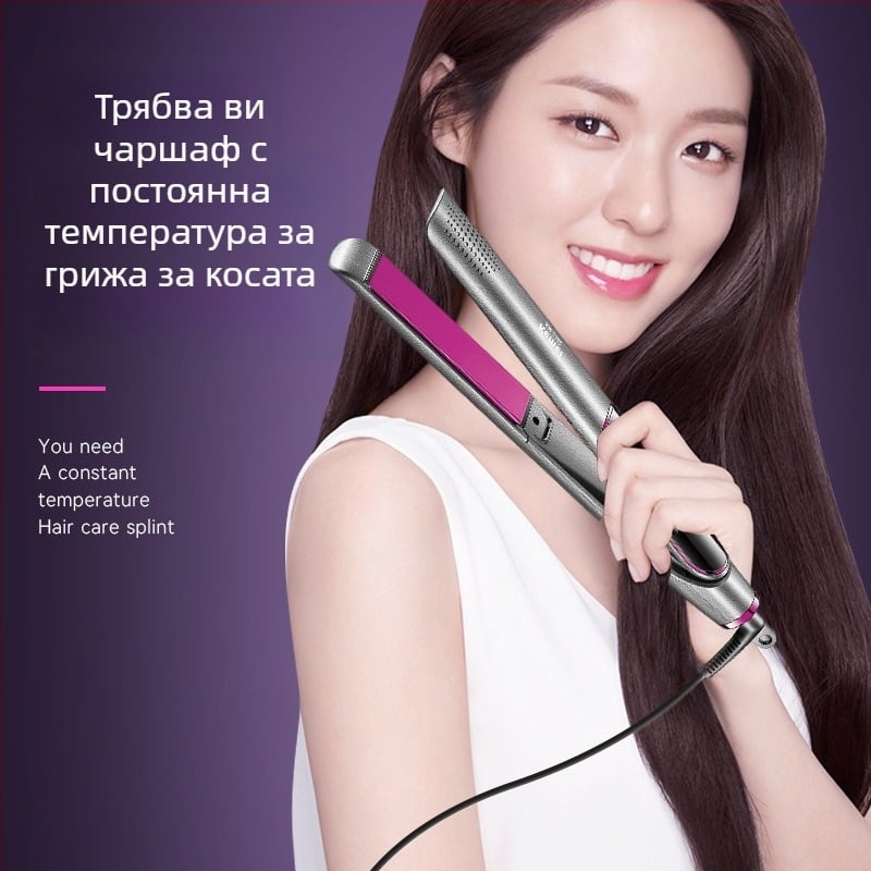 Kemei KM-2302 преса за коса с PTC нагревател, диаметър на нагревателя под 15 мм, 10 степени температура, 55W, 220V