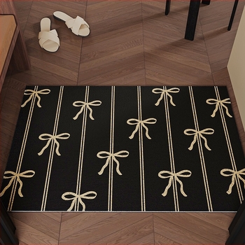 Входна подова постелка – прахоустойчива, нехлъзгаща се, износоустойчива; PVC материал, печат, коприна кръгла стил; персонализиране, подходяща за антре, стил лайт лукс