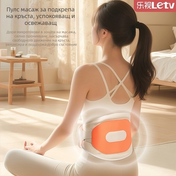 Презареждащ отопляем пояс за масаж на талията с вибрация и топлинна компресия, Mugwort терапия, до 4 масажни глави, XP-101