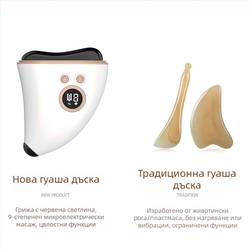 ZM4029 Електрически нагряващ масажор за лице и тяло, управление с бутони, ABS корпус, батерия 750 mAh