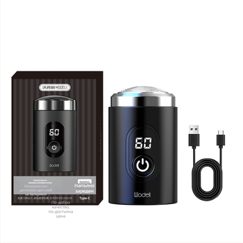 Електрическа самобръсначка с 1 ротационна глава, сваляема измиваема глава, време на работа над 60 минути, зареждаща се батерия, корпус от алуминиева сплав