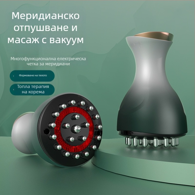 Електрически меридианен масажор за цялото тяло, презареждащ се, управление с бутон, 9 нива на температура, ABS корпус, модел Zs-0015