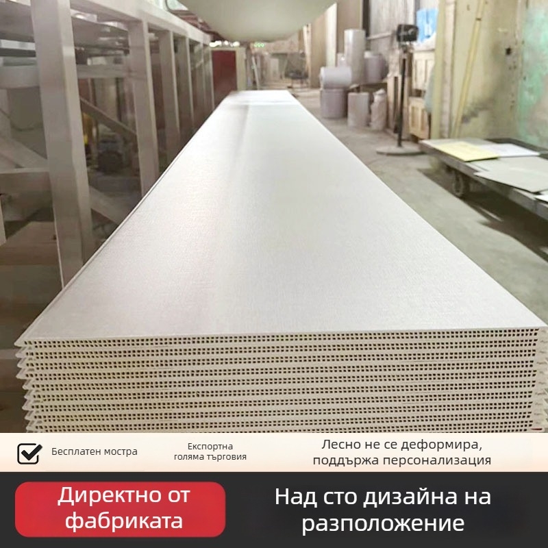 Интегриран стенен панел от бамбук и дървесни влакна – плосък стил, модел 40-865, материал: бамбукови влакна с въглен, Tongfu Shun