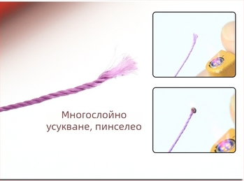 Шевни конци, восъчени, многоплетени, кръгли, 0.55 мм, полиестер, за домашен текстил