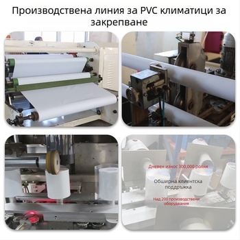 PVC лента за обвивка на медни тръби за външно тяло на климатик – без лепило, изолация, водоустойчива; Спецификации: Материал PVC; Топлопроводимост 0.035; Работна температура 200; Удължение при разкъсване ≥30; Компресивна якост ≥30