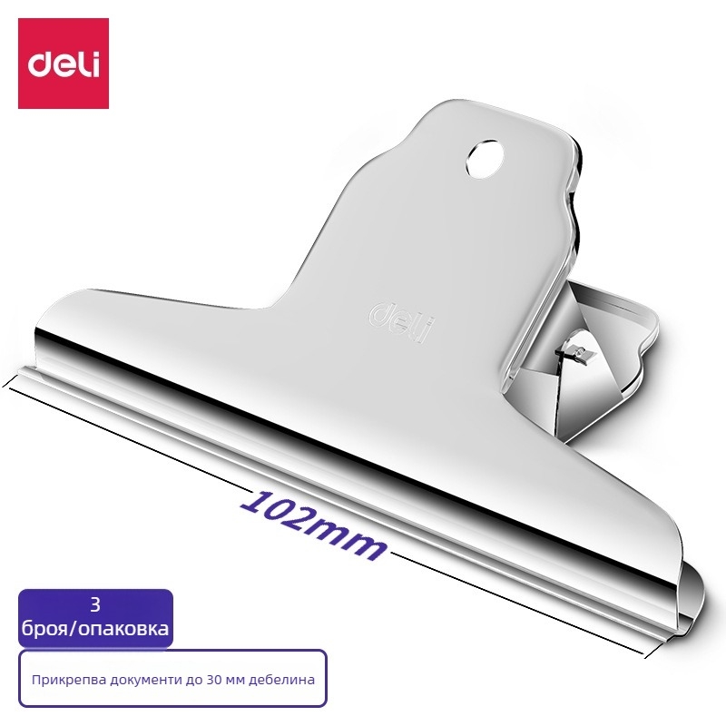 Deli 9532 неръждаема стомана клип за билети и документи
