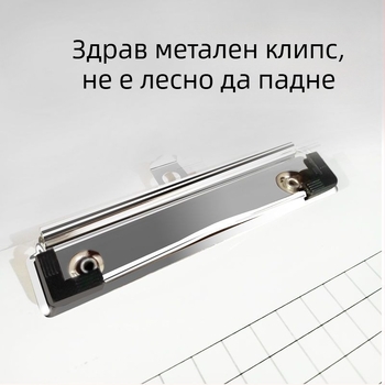 Голям клип за документи от неръждаема стомана – метална конструкция, държач за фактури, офис канцеларски материали