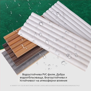 Стенен полукръгъл панел от бамбукова влакнина — модерна простота и нов китайски стил; монтажни услуги налични