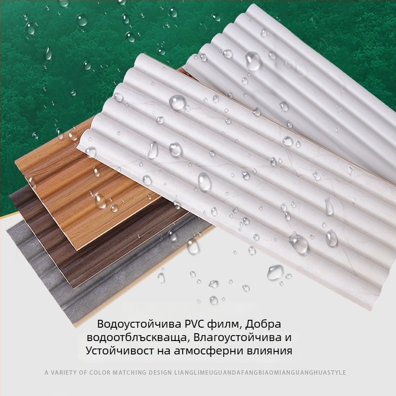 Стенен полукръгъл панел от бамбукова влакнина — модерна простота и нов китайски стил; монтажни услуги налични