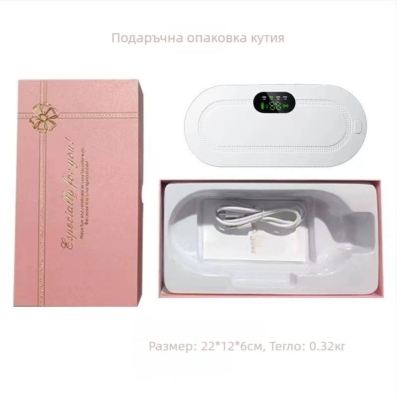 Масажор за корем със вибрация и нагряване (модел KKS-520; USB; 50–60°C; 4 нива; топлинен компрес) за талия, ханш и крак