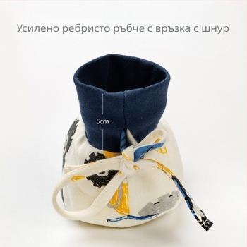 Бебешки обувки за зима от чист памук, Cartoon стил, марка Muslintree/Cotton Tree; подходящи за деца на възраст 1-3 години