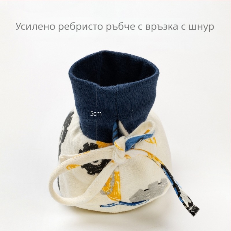 Бебешки обувки за зима от чист памук, Cartoon стил, марка Muslintree/Cotton Tree; подходящи за деца на възраст 1-3 години