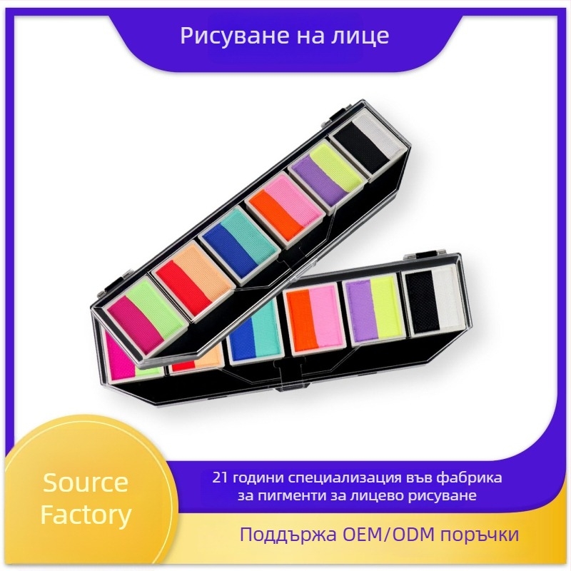 GOLDEN PHOENIX Измиваема боя за тяло и лице, крем за рисуване за деца, палитра с 6 нюанса