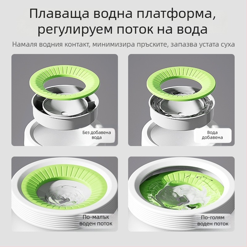 Плаваща пластмасова купичка за вода за кучета, антиразливна уста и влагозащитено питейно устройство, защита на шията