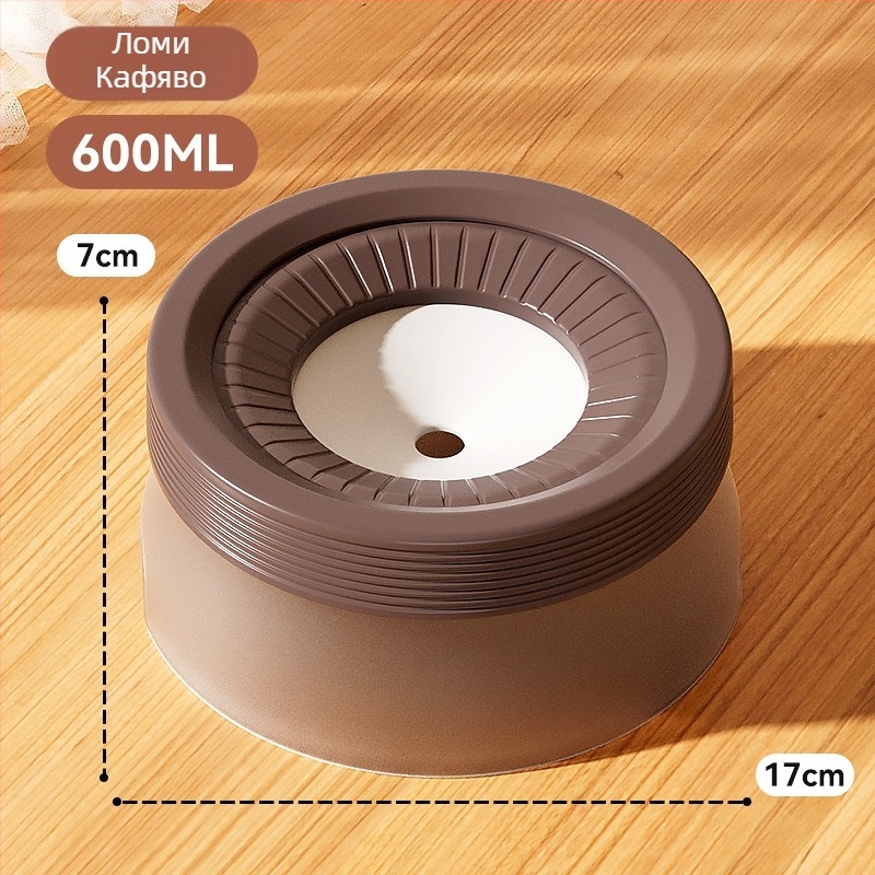 Плаваща пластмасова купичка за вода за кучета, антиразливна уста и влагозащитено питейно устройство, защита на шията