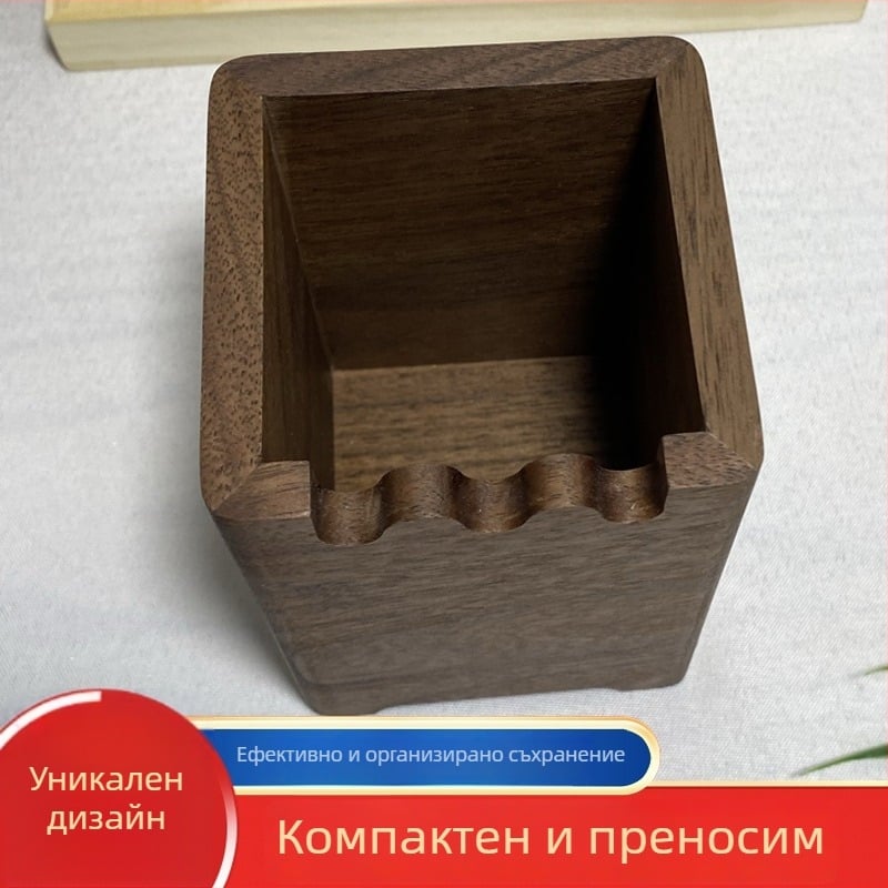 Дървен държач за писалка, квадратна форма, марка Tree art, модел 4-22, възможност за печат на лого