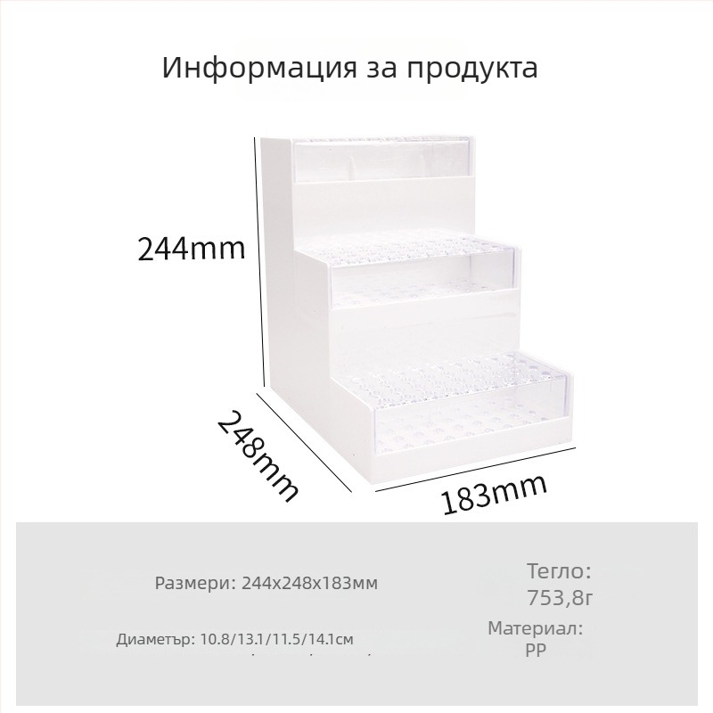 Пластмасов настолен изложбен рафт с многослоен стъпков дизайн, модел изложбен рафт, печат на лого и персонализация
