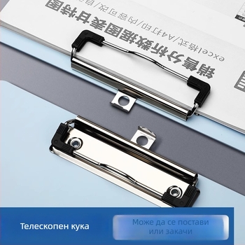 Deli 72641 пластмасов клипборд с мощен захват и клип за платка, отпечатано лого