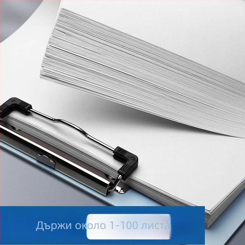 Deli 72641 пластмасов клипборд с мощен захват и клип за платка, отпечатано лого