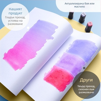 Маслена двустранна акварелна писалка, бързосъхнеща и непрозрачна, за деца