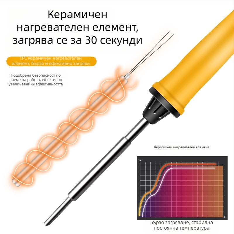 500 серия паялник с вътрешно нагряване, върхове horseshoe и flat, 35W/50W, 220V
