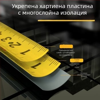 Deli 8203 метална рулетка с лента, 5 м – инструмент за измерване за чертане и дома