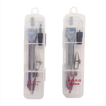 Компасов комплект с метално ядро за ученици – геометрично чертане и инженерно обучение, включва компаси и олово, модел XF3010, 24 бр./кутия