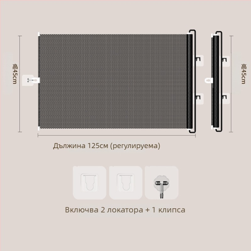Jun Chang PVC Разтегателна ограда за домашни любимци L3939 — преграда против излизане на котки, вход/изход, котешка врата