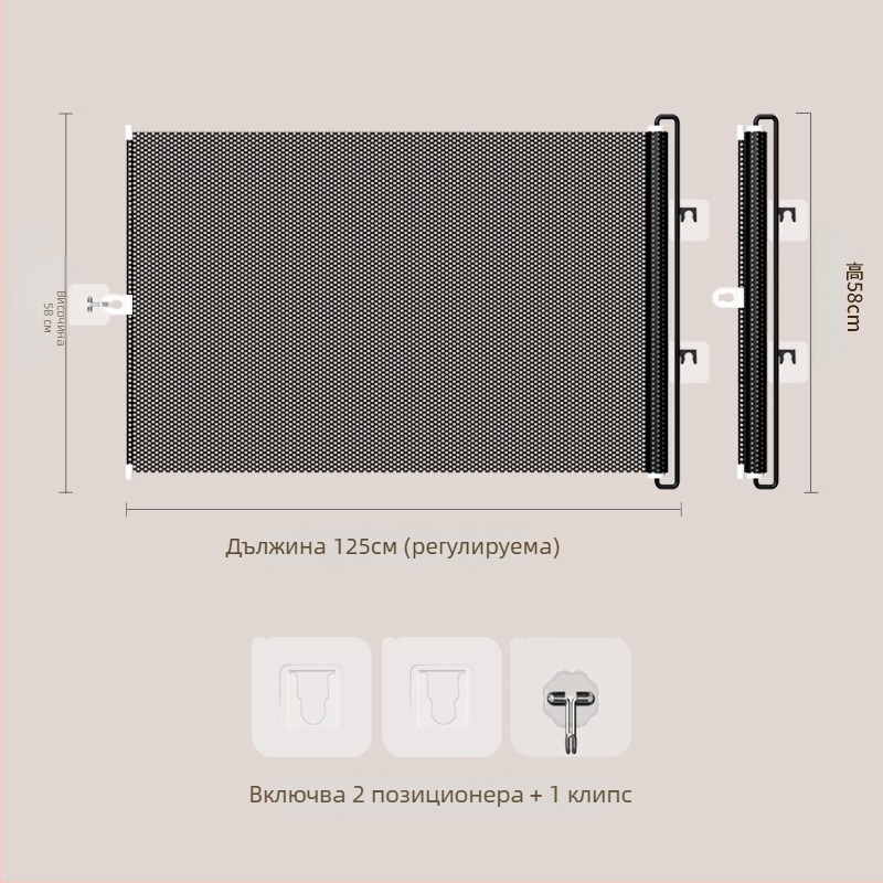 Jun Chang PVC Разтегателна ограда за домашни любимци L3939 — преграда против излизане на котки, вход/изход, котешка врата