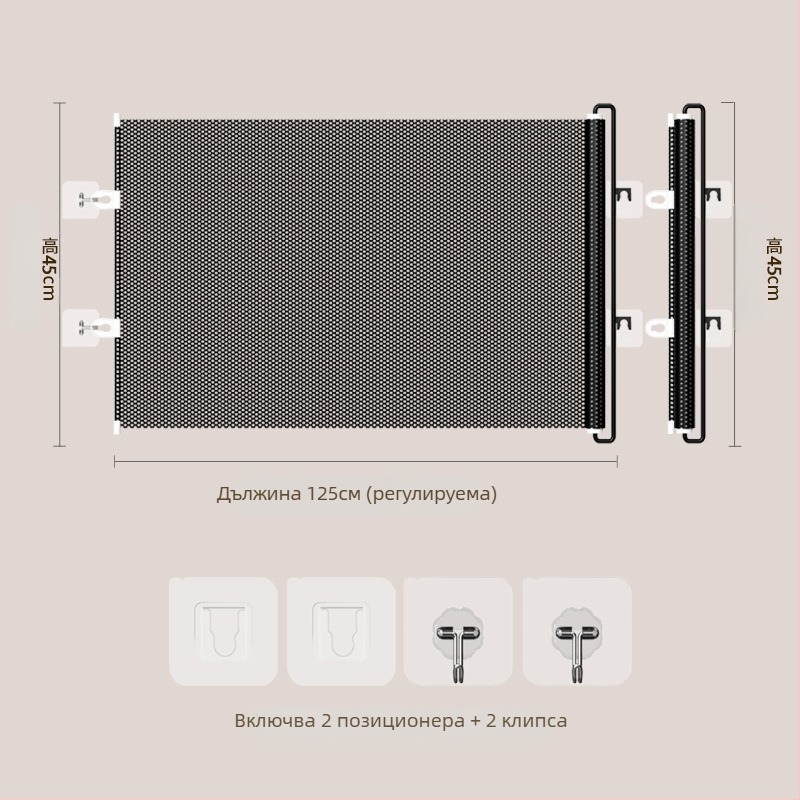 Jun Chang PVC Разтегателна ограда за домашни любимци L3939 — преграда против излизане на котки, вход/изход, котешка врата