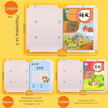 Самозалепваща прозрачна матова обложка за учебник, марка Deli; материал: пластмаса; внос: няма; IP лиценз: няма