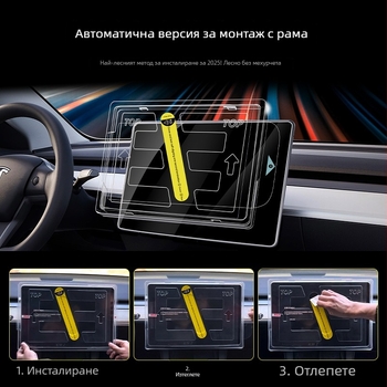 Tesla Model 3/Y навигационен дисплей — закален екран филм, устойчив на надраскване и отпечатъци