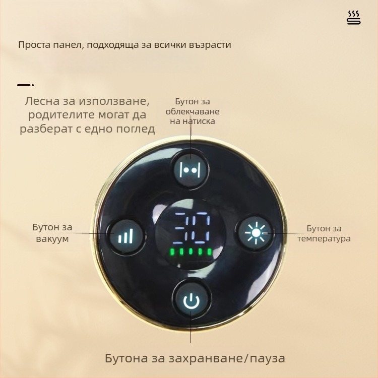 Електрическа масажна четка за меридиани за домашна употреба – инструмент за скрабинг и лифтинг на фасцията, масаж на краката и на цялото тяло, USB захранване, MK-916, температура 45–55°C, 2600 mAh, ABS