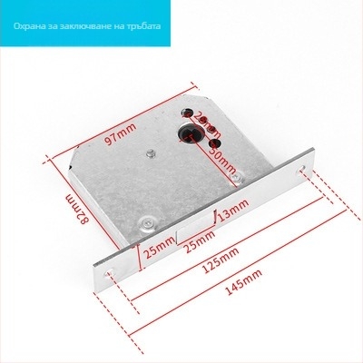 Дръжка за пожарна врата от неръждаема стомана с кръгло тръбно тяло – CB-SIA, дръжка с заключване за противопожарни врати и коридори, модерен минималистичен стил