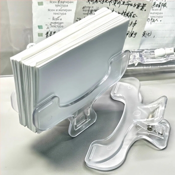 Акрилна щипка за бележки и книги, пластмасова конструкция, за ученици
