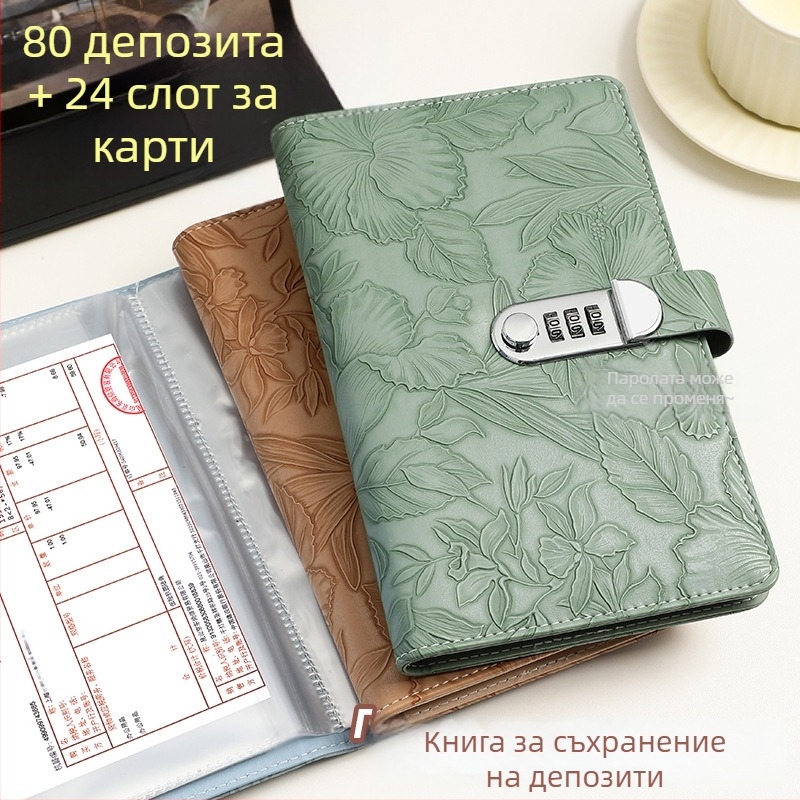 Папка за депозити Boguan, серия embossed printed bill holder, модел FDPJJ-001, мека кожа, персонализирано лого