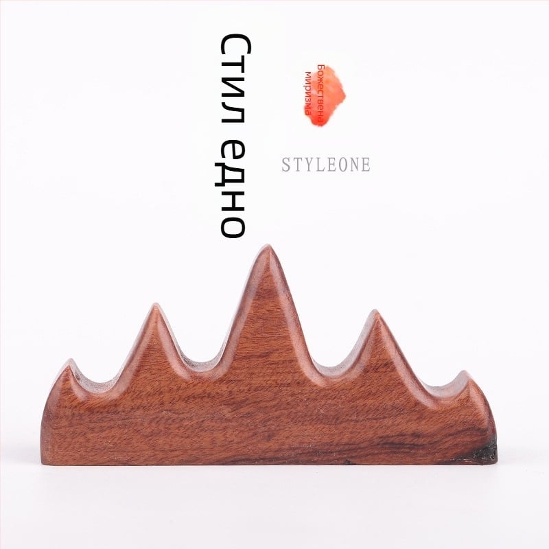 Дървен държач за перо и четки, модел Five Finger Mountain, код 521, калиграфски аксесоар, възможност за персонализация