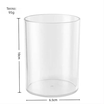 PP пластмасов кубичен държач за писалки, прозрачен дизайн, възможност за печат на лого и персонализация