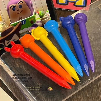 Детски восъчни пастели Зоо серия, комплект за рисуване с карикатурни животни