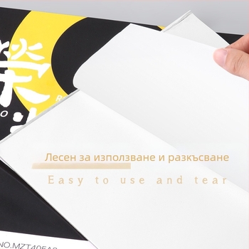 Еднократна хартия за палитра – без измиване, разкъсваща се и отлепваща, квадратна, за маслени, акрилни и гуаш бои